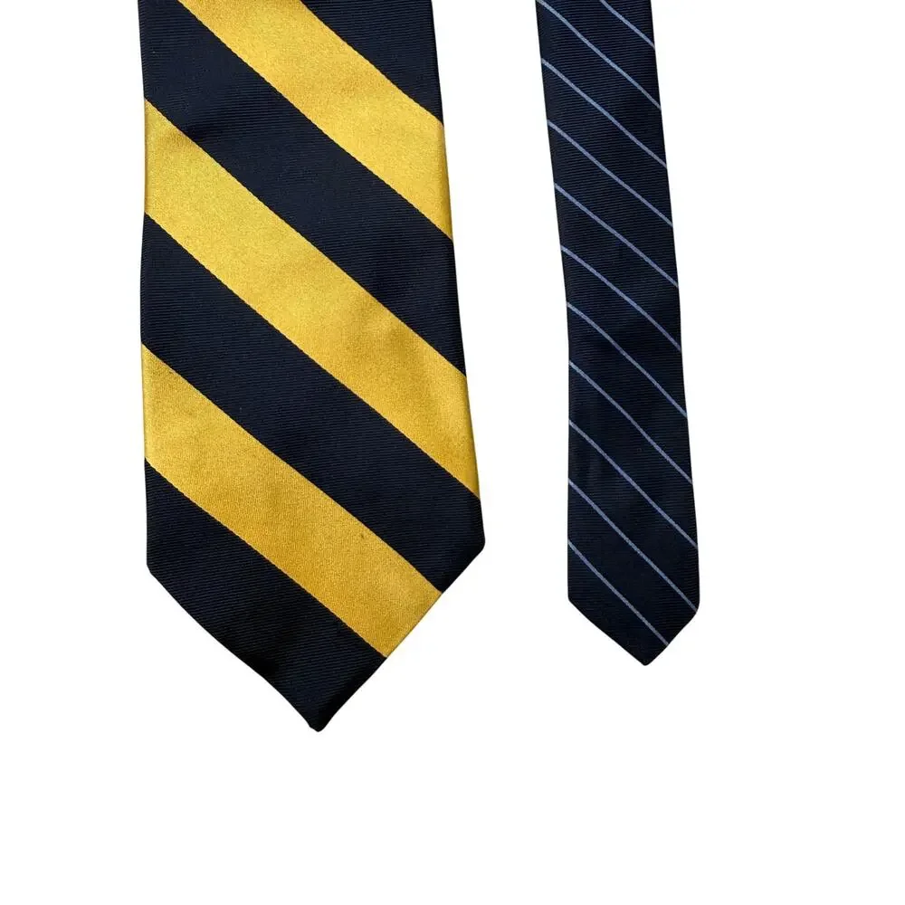 Tommy Hilfiger Silk Tie Lot 3 Vintage 100% Silk Made USA Regimental